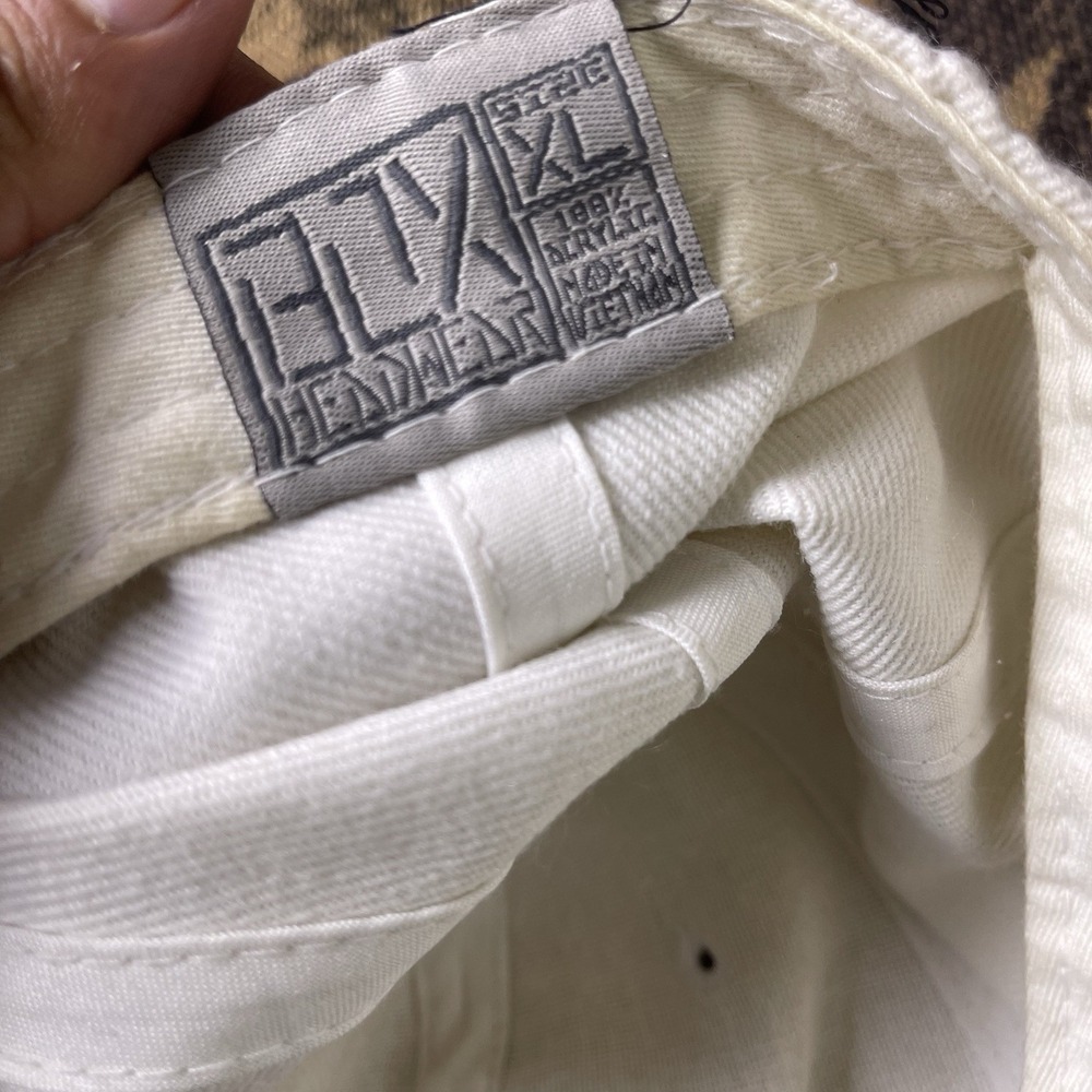 Vtg Y2K Texas Initial Embroidered White Fitted Hat Mens Size XL - Picture 7 of 7